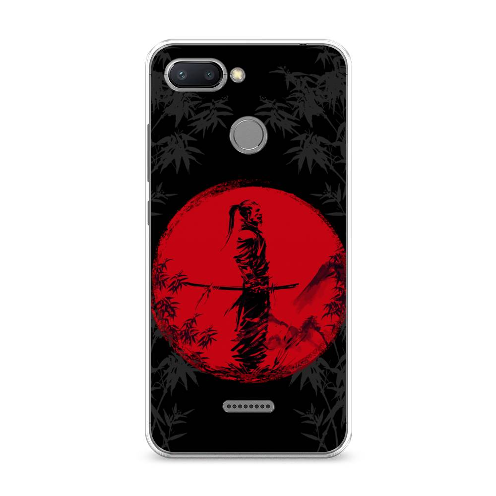 

Чехол на Xiaomi Redmi 6 "Самурай на красном фоне", Черный;красный;серый, 33850-4
