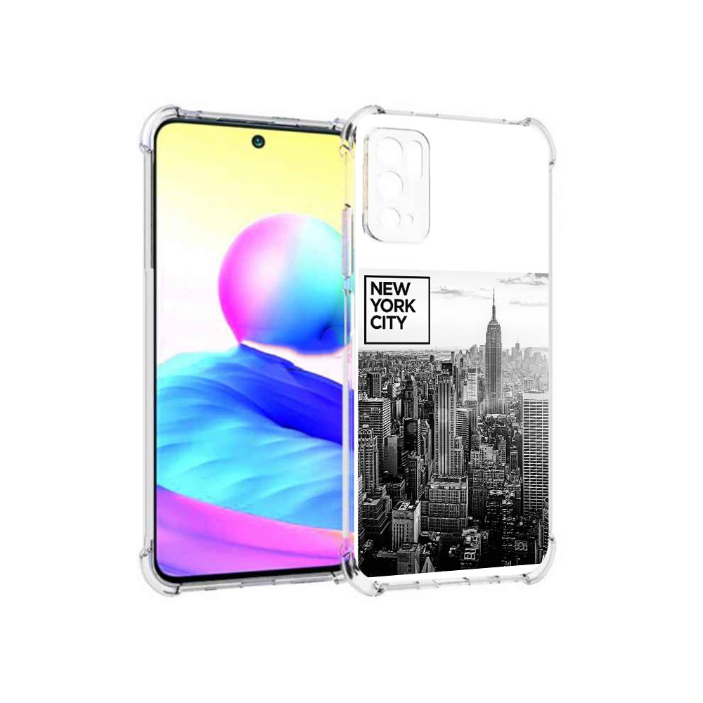 

Чехол MyPads Tocco для Xiaomi Poco M3 Pro черно белый ньюерк, Прозрачный, Tocco