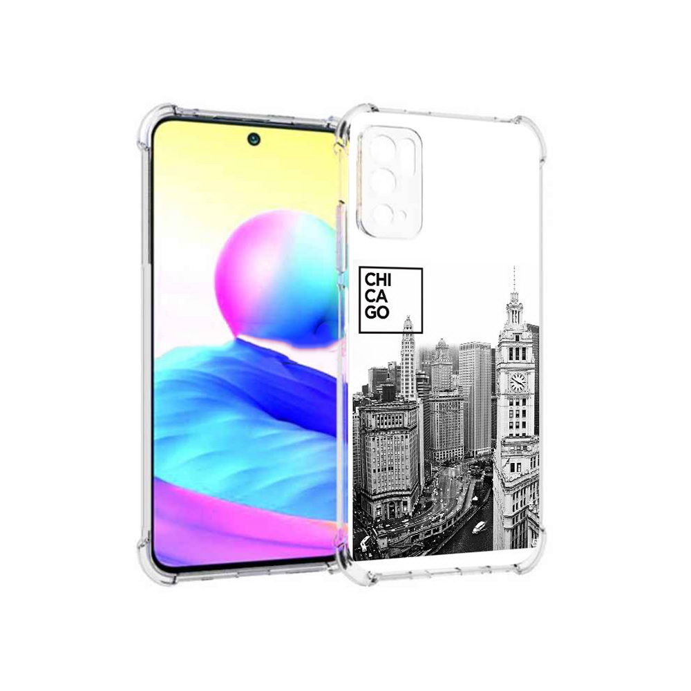 

Чехол MyPads Tocco для Xiaomi Poco M3 Pro черно белый чикаго, Прозрачный, Tocco