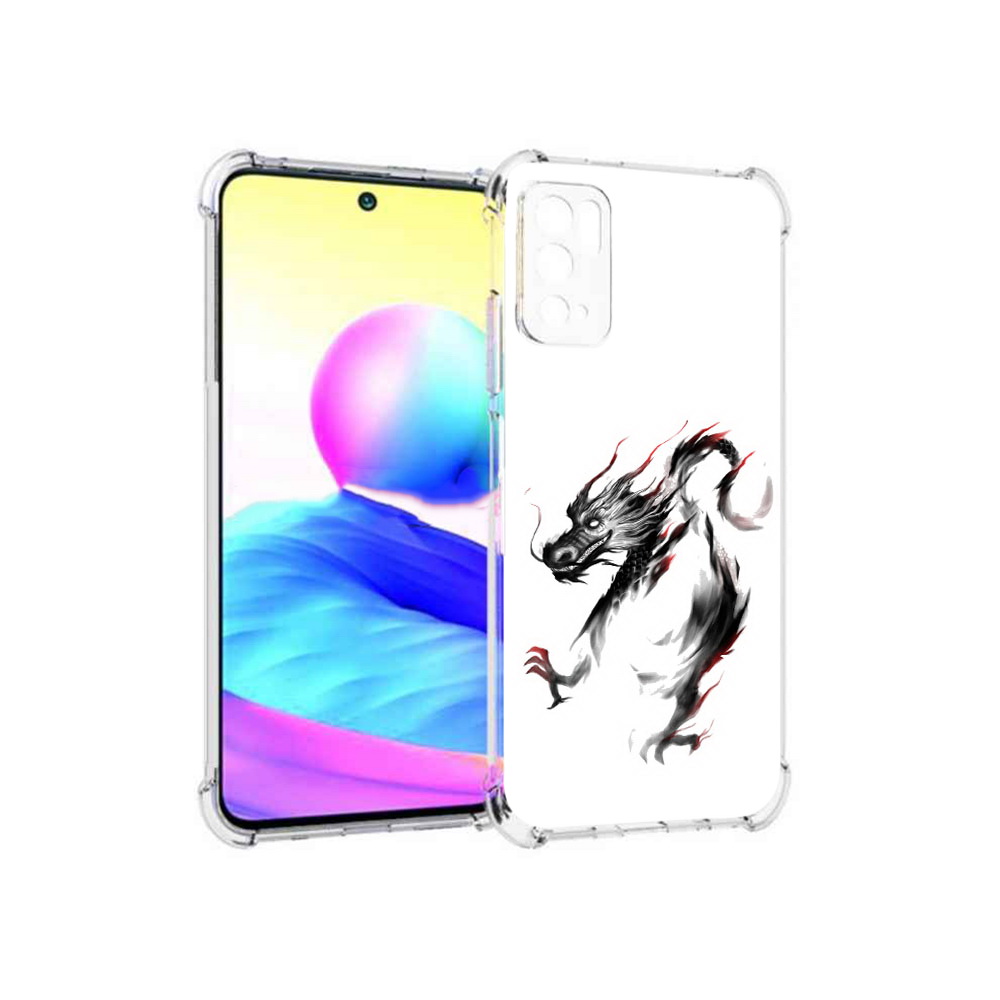 

Чехол MyPads Tocco для Xiaomi Poco M3 Pro черный дракон, Прозрачный, Tocco
