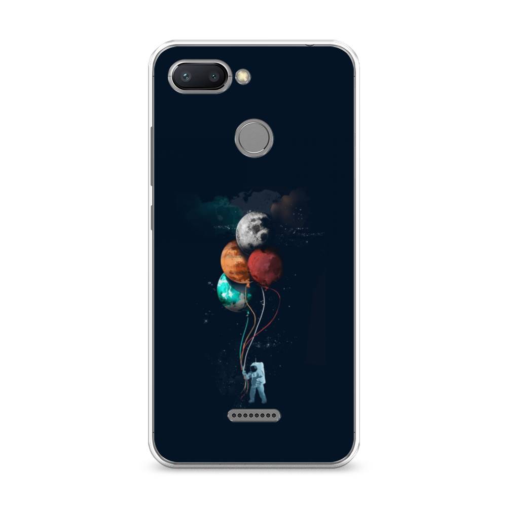 

Чехол на Xiaomi Redmi 6 "Космонавт с шариками", Разноцветный, 33850-4