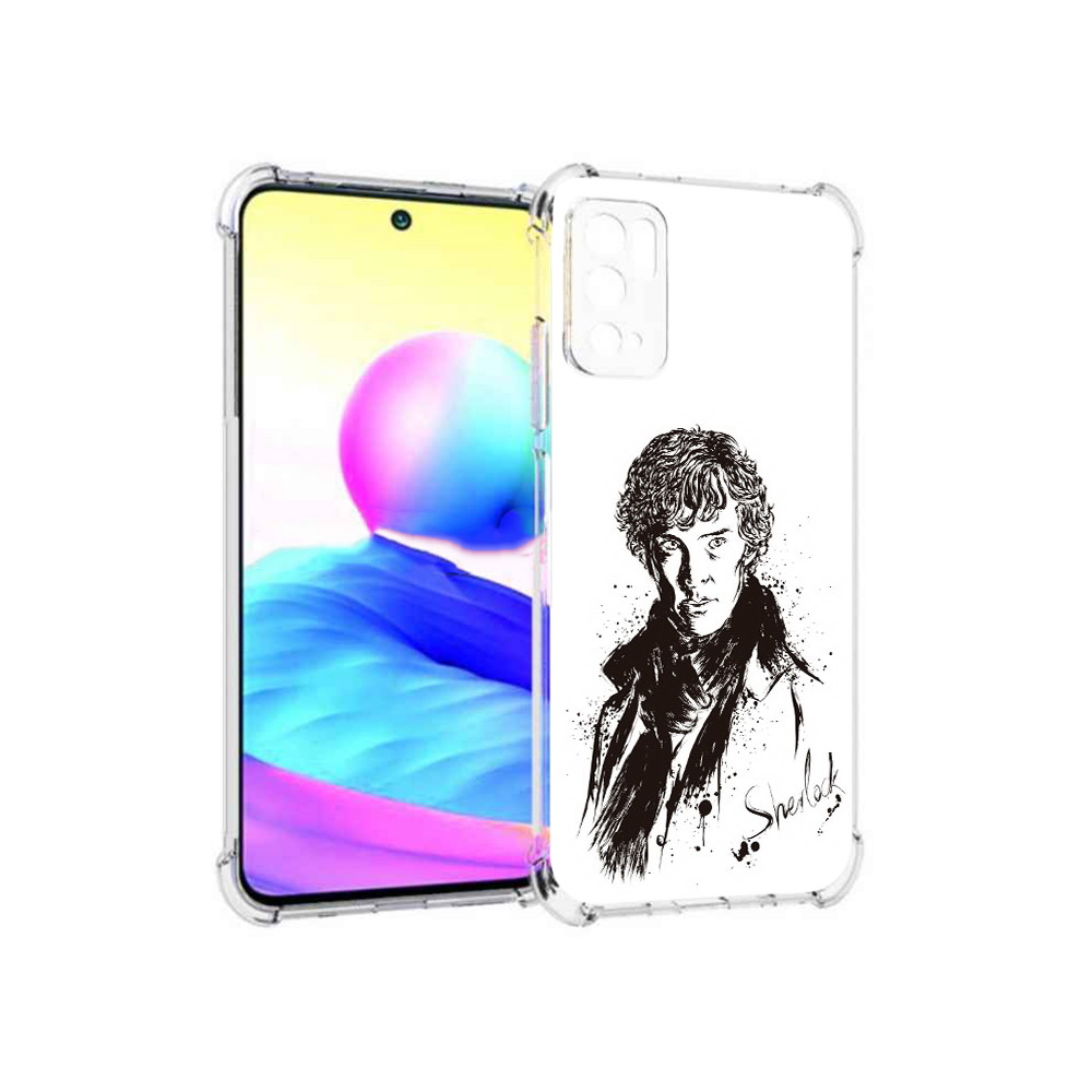 

Чехол MyPads Tocco для Xiaomi Poco M3 Pro шерлок холмс портрет, Прозрачный, Tocco