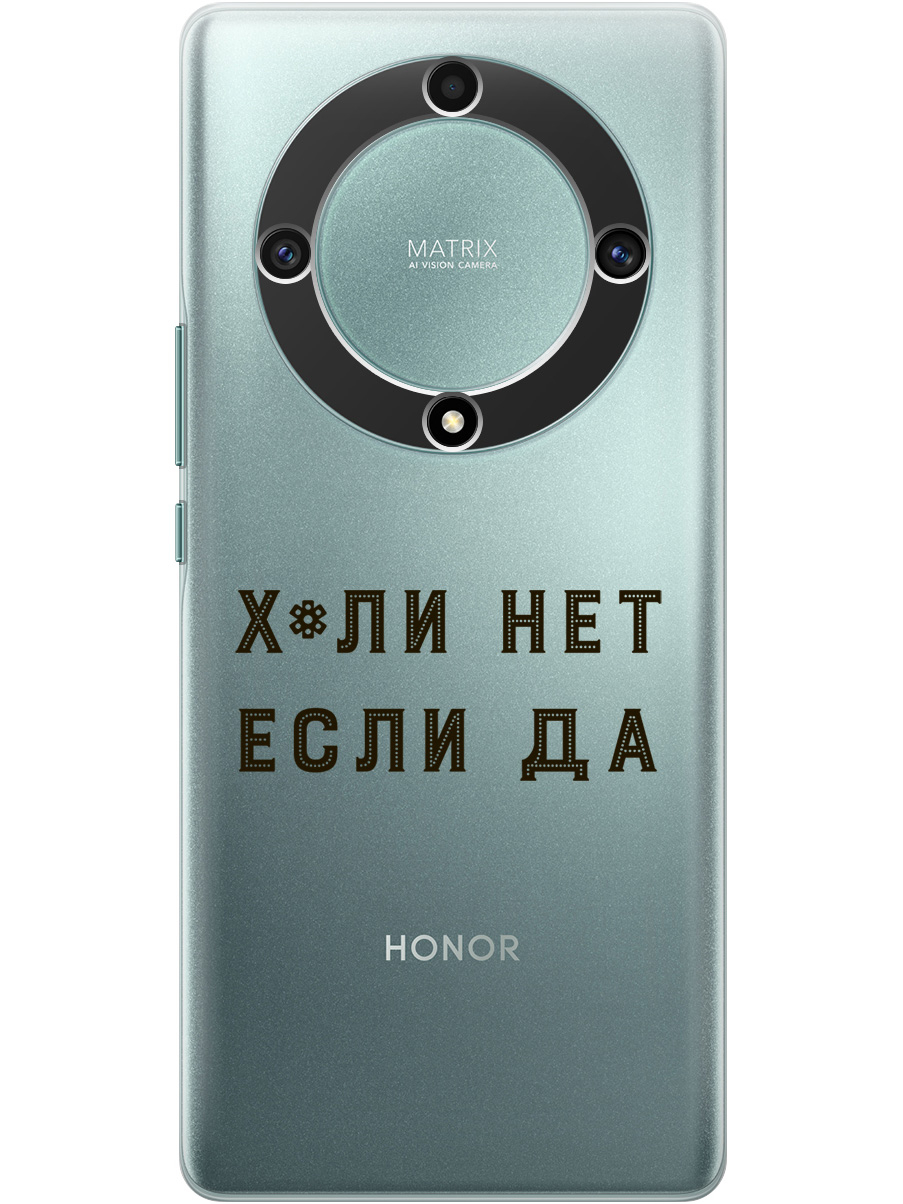 

Силиконовый чехол на Honor X9a / Magic5 Lite с рисунком "Why Not" прозрачный, Прозрачный;черный, 20000555