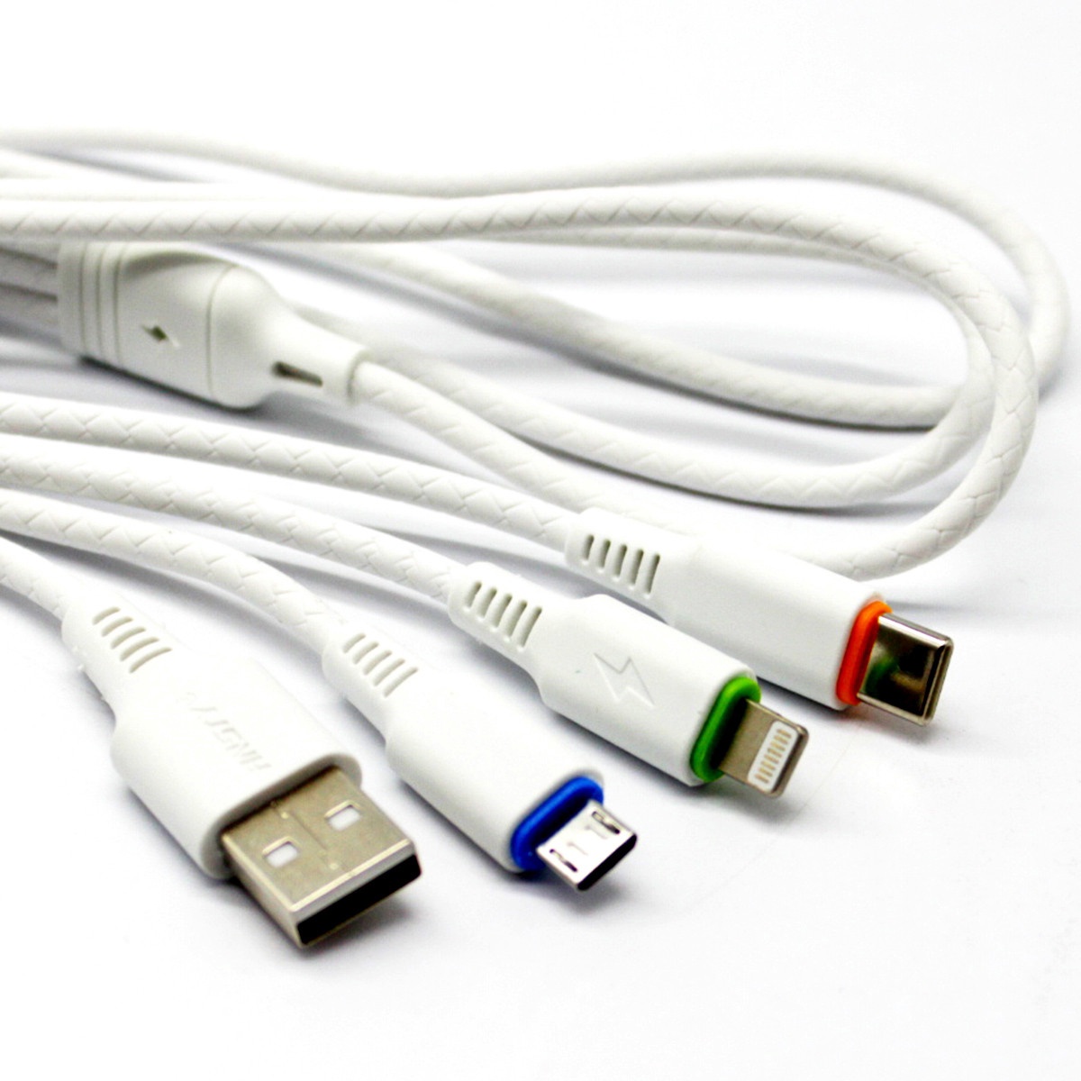 

Кабель для зарядки смартфонов 3 в 1 (Lightning, Type - C, Micro USB) ANSTY Z-10 Белый, ANSTY Z-10 Белый