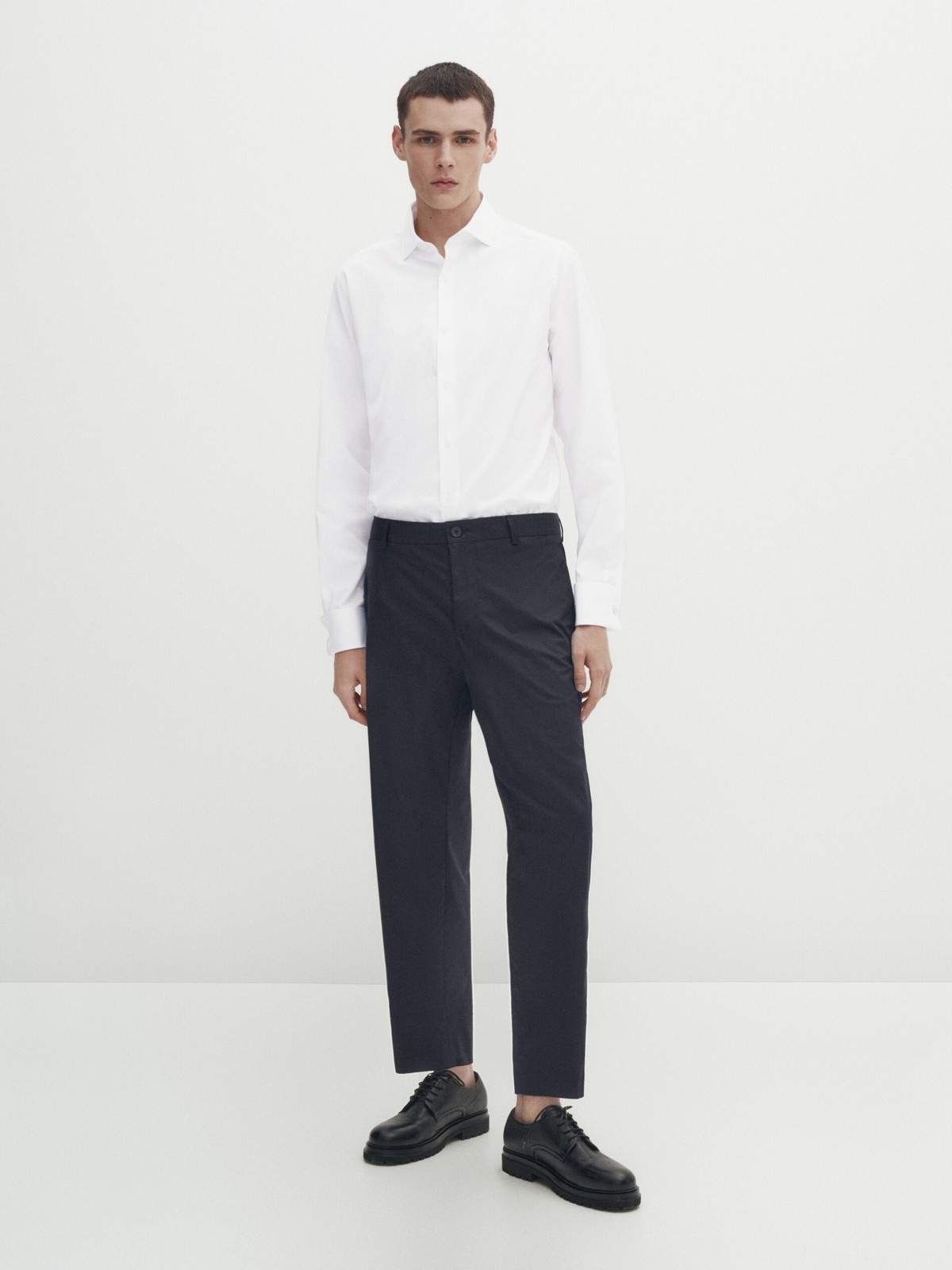 

Рубашка мужская Massimo Dutti 0161/161-I2024 белая 42, Белый, 0161/161-I2024