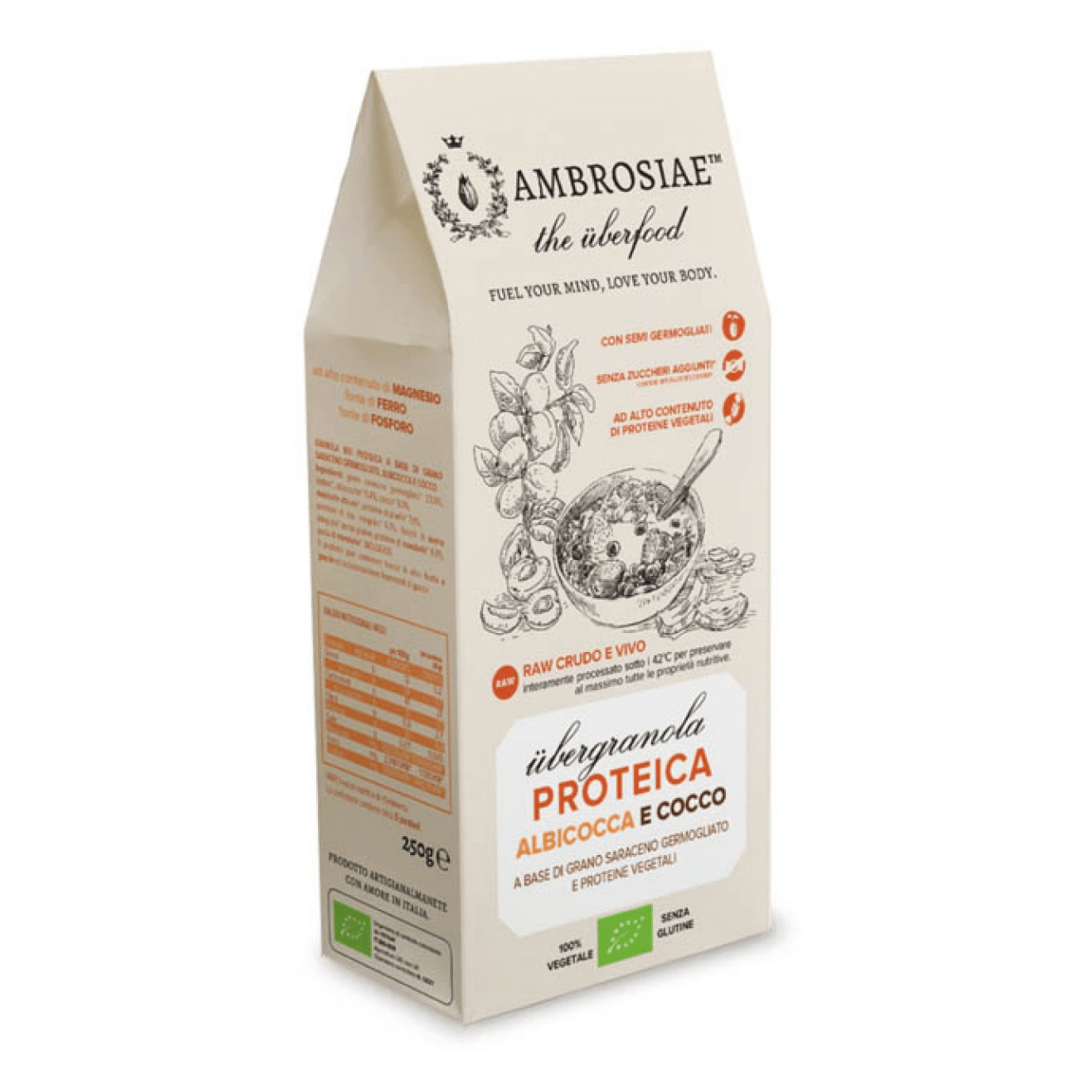 

Гранола Ambrosiae БИО из пророщенной гречихи с абрикосом и кокосом 250 г