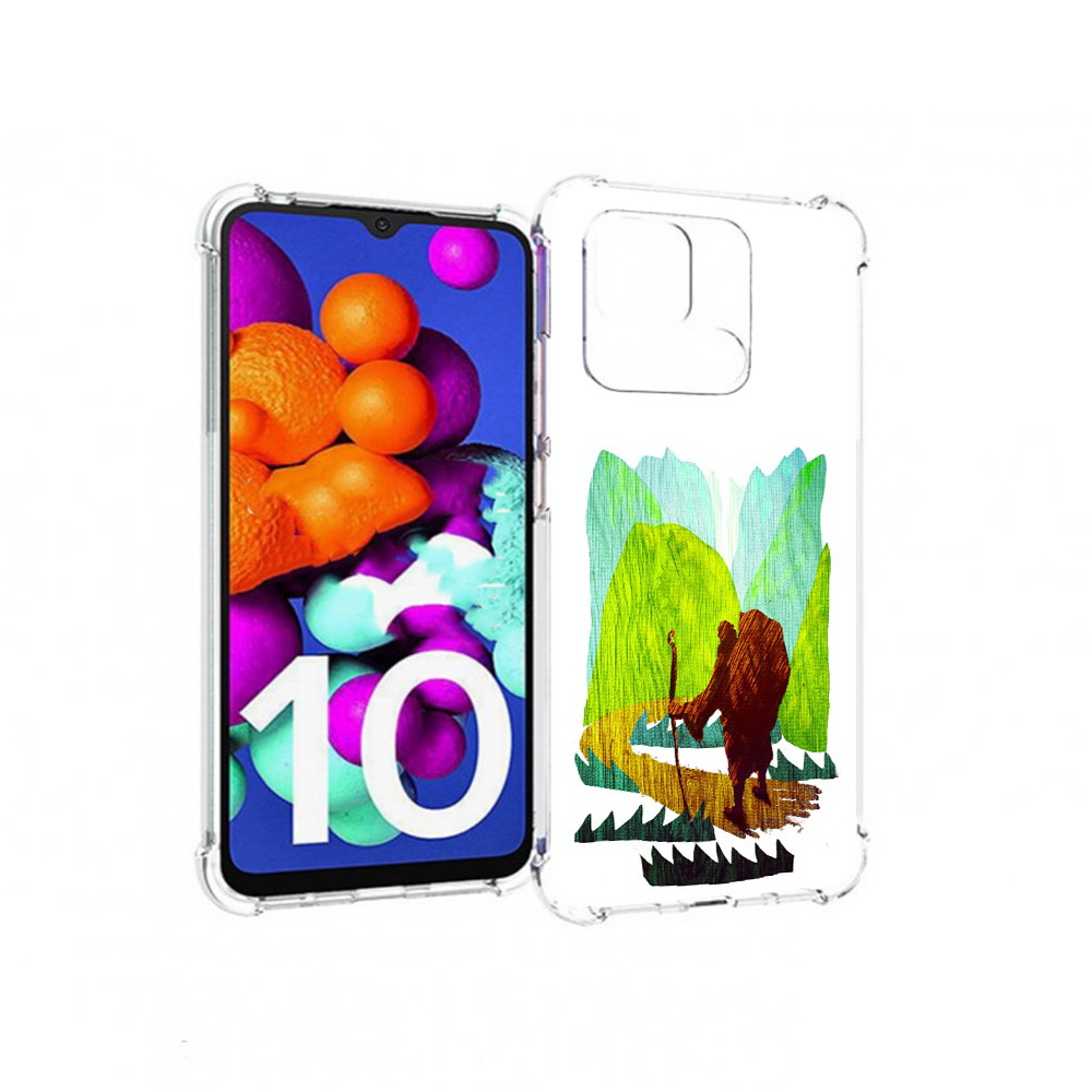 

Чехол MyPads Tocco для Xiaomi Redmi 10C Лесная тропа, Прозрачный, Tocco