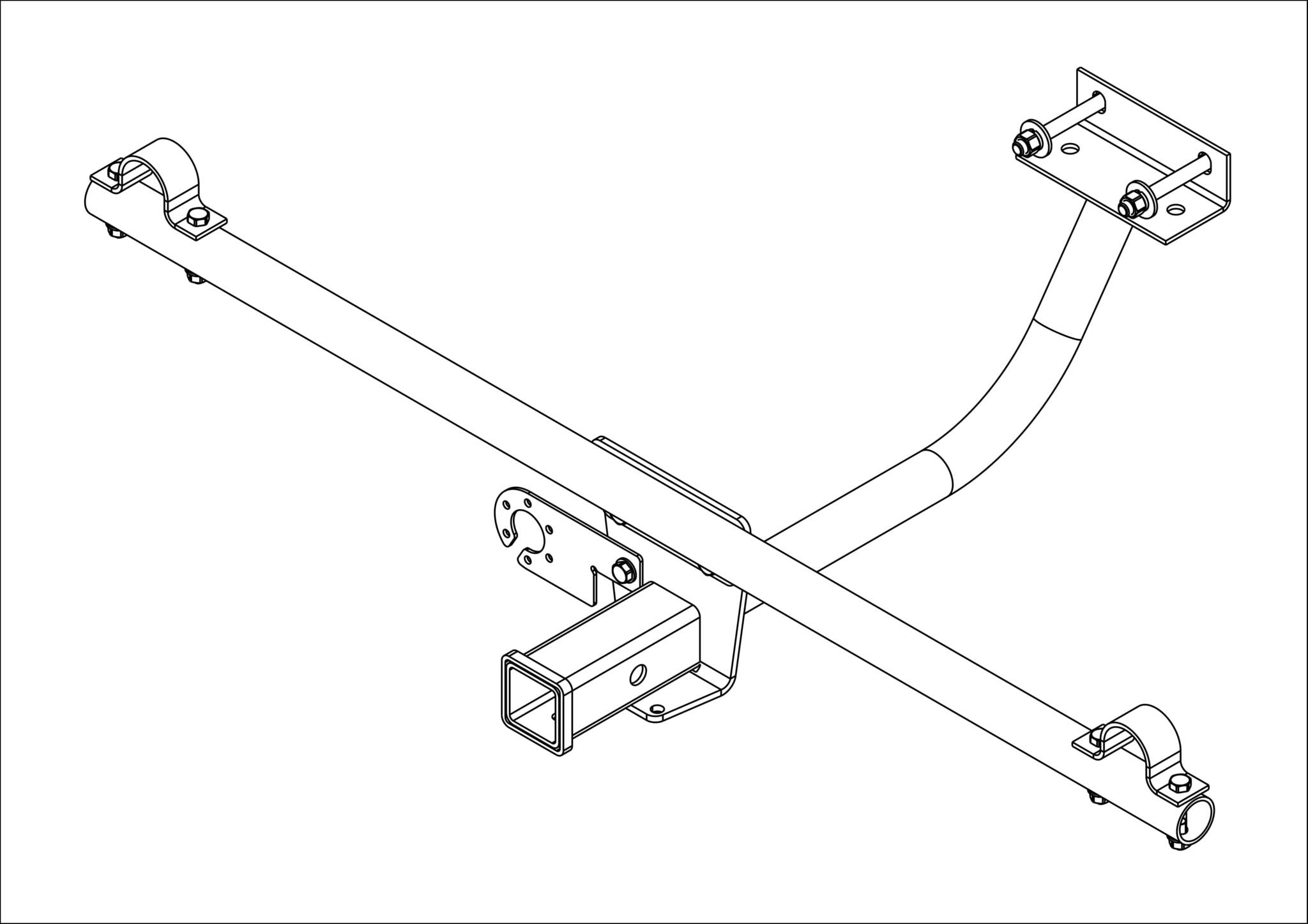 

Фаркоп на LADA 2121 включая Urban квадрат 50х50 (без электрики, паспорт/сертификат) Автос.