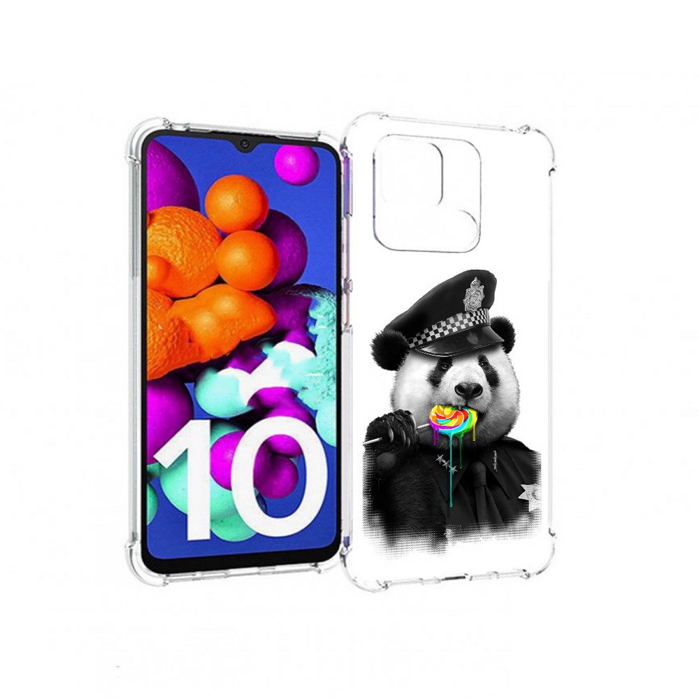 Чехол MyPads Tocco для Xiaomi Redmi 10C Панда полиция