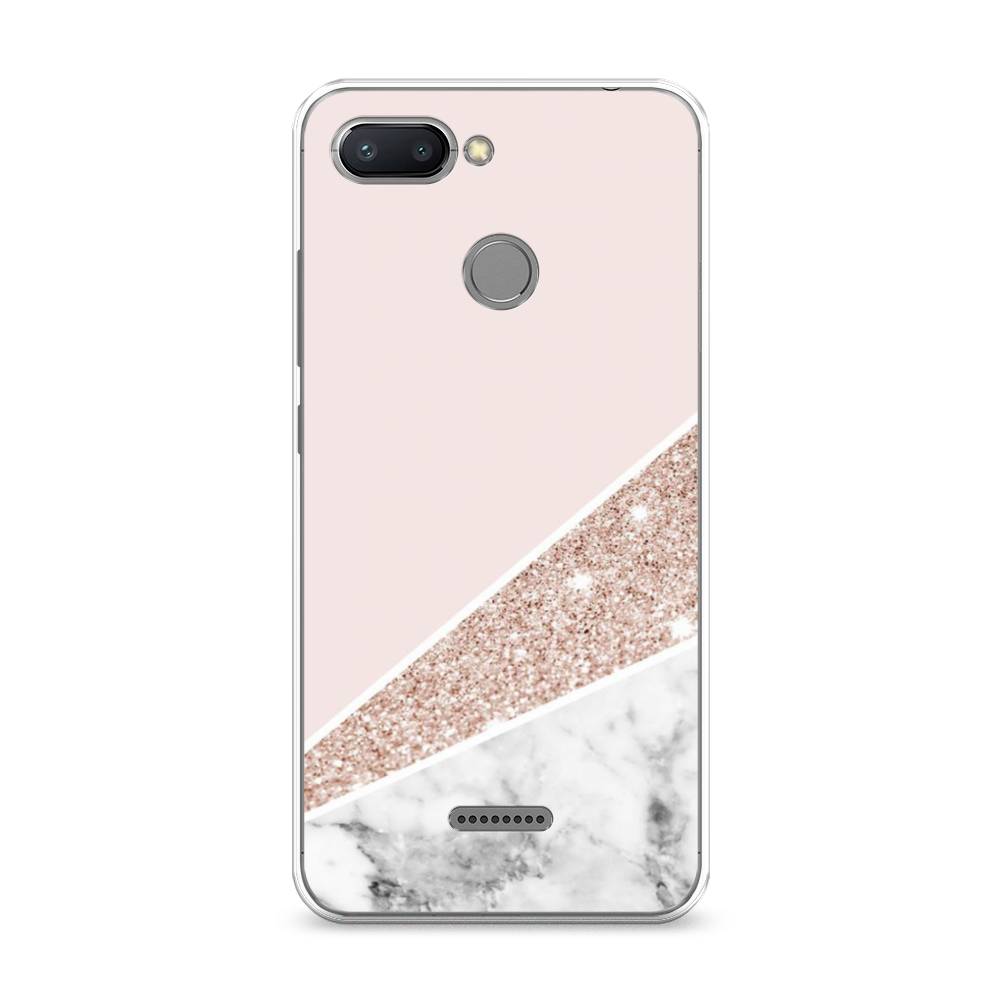 

Чехол на Xiaomi Redmi 6 "Блестящий розовый мрамор", 33850-3