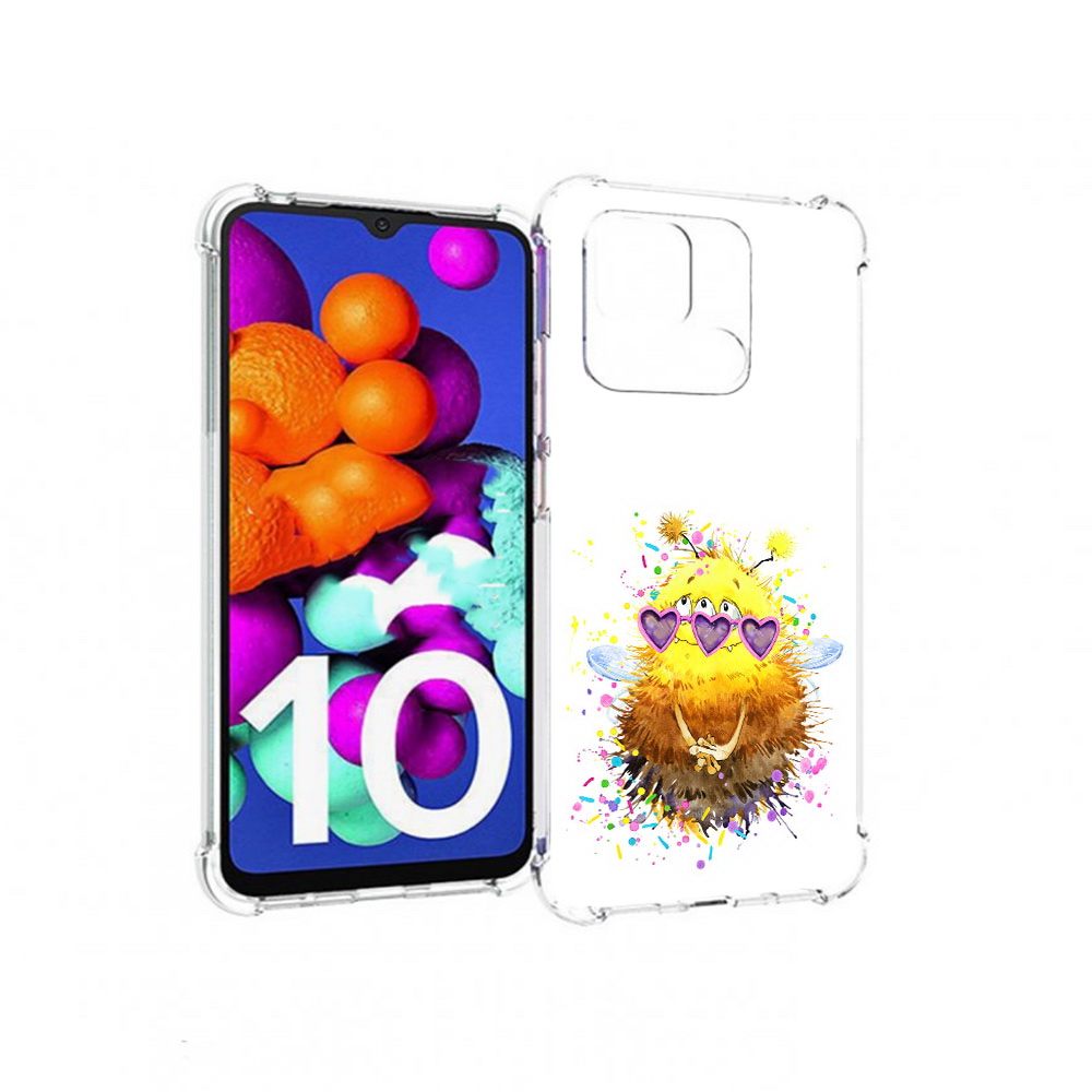 

Чехол MyPads Tocco для Xiaomi Redmi 10C Пушитый шмель, Прозрачный, Tocco