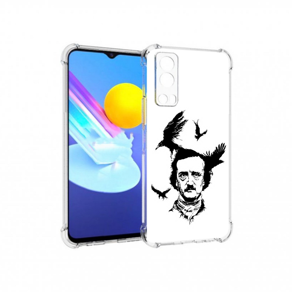 

Чехол MyPads Tocco для Vivo Z3 Эдгар Аллан черно белый (PT226973.411.204), Прозрачный, Tocco