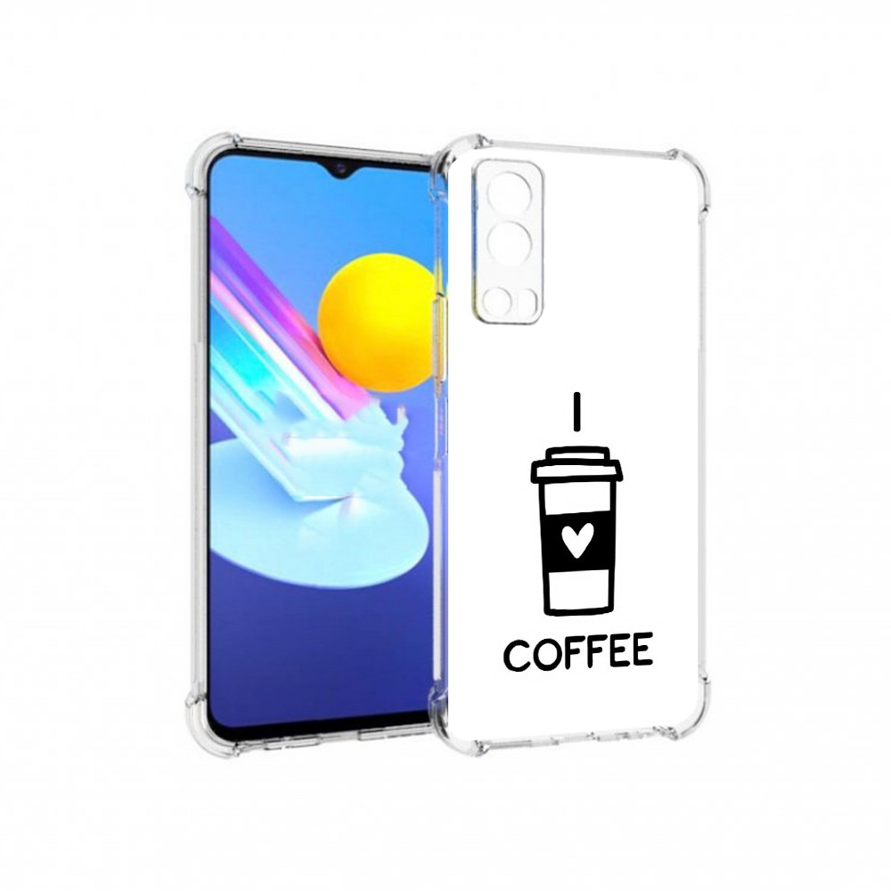 

Чехол MyPads Tocco для Vivo Z3 Я люблю кофе (PT226973.411.206), Прозрачный, Tocco