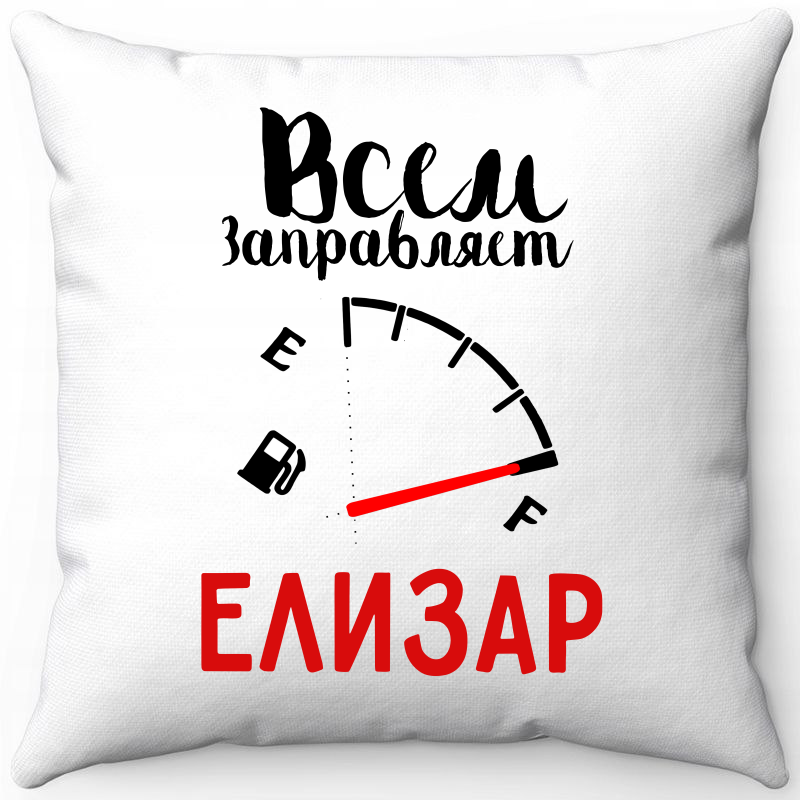

Подушка декоративная Море Маек Белая 40х40, "Всем заправляет Елизар", Белый, Белая 40х40, "Всем заправляет Елизар"