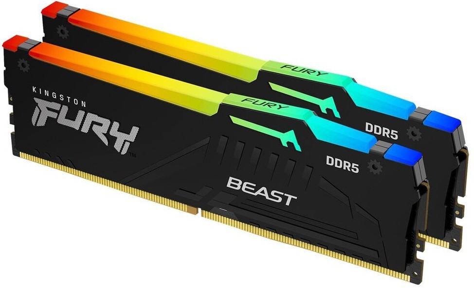 фото Модуль памяти kingston 32gb kingston ddr5 6000 dimm fury beast rgb gaming memory