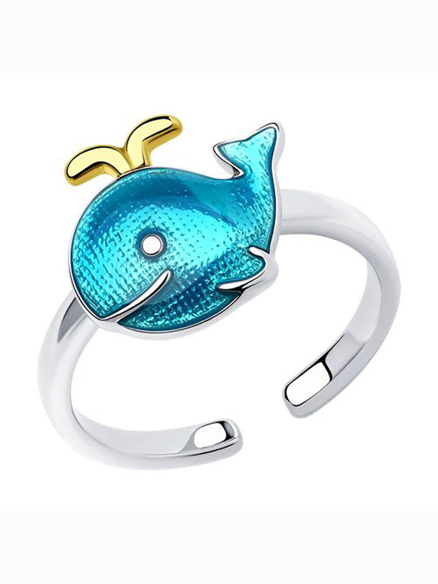 

Кольцо женское из серебра с эмалью 585Gold 901000982, р, 901000982