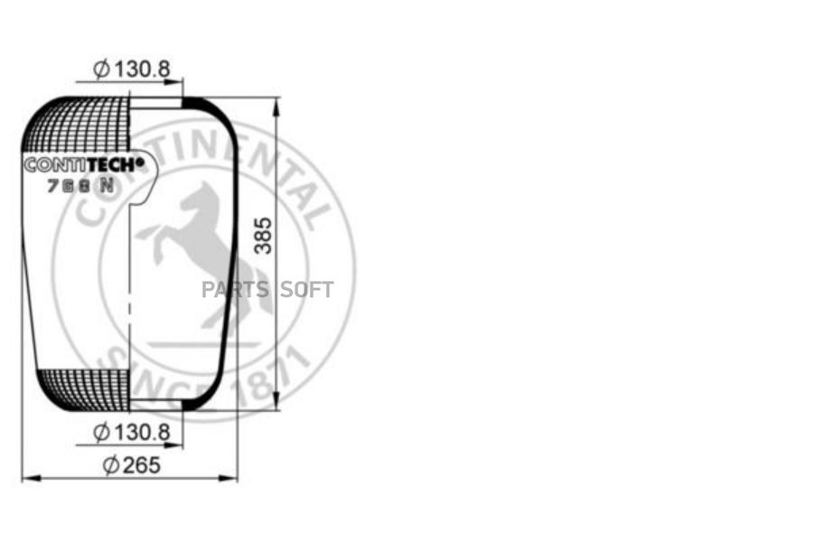 Воздушная Подушка (Опора Пневматическая) ContiTech арт. 768N