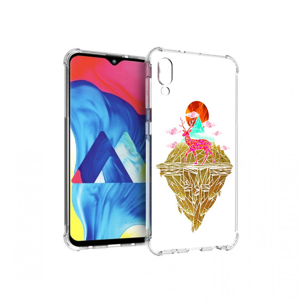 

Чехол MyPads Tocco для Samsung Galaxy M10 розовый олень абстракция (PT128878.532.586), Прозрачный, Tocco