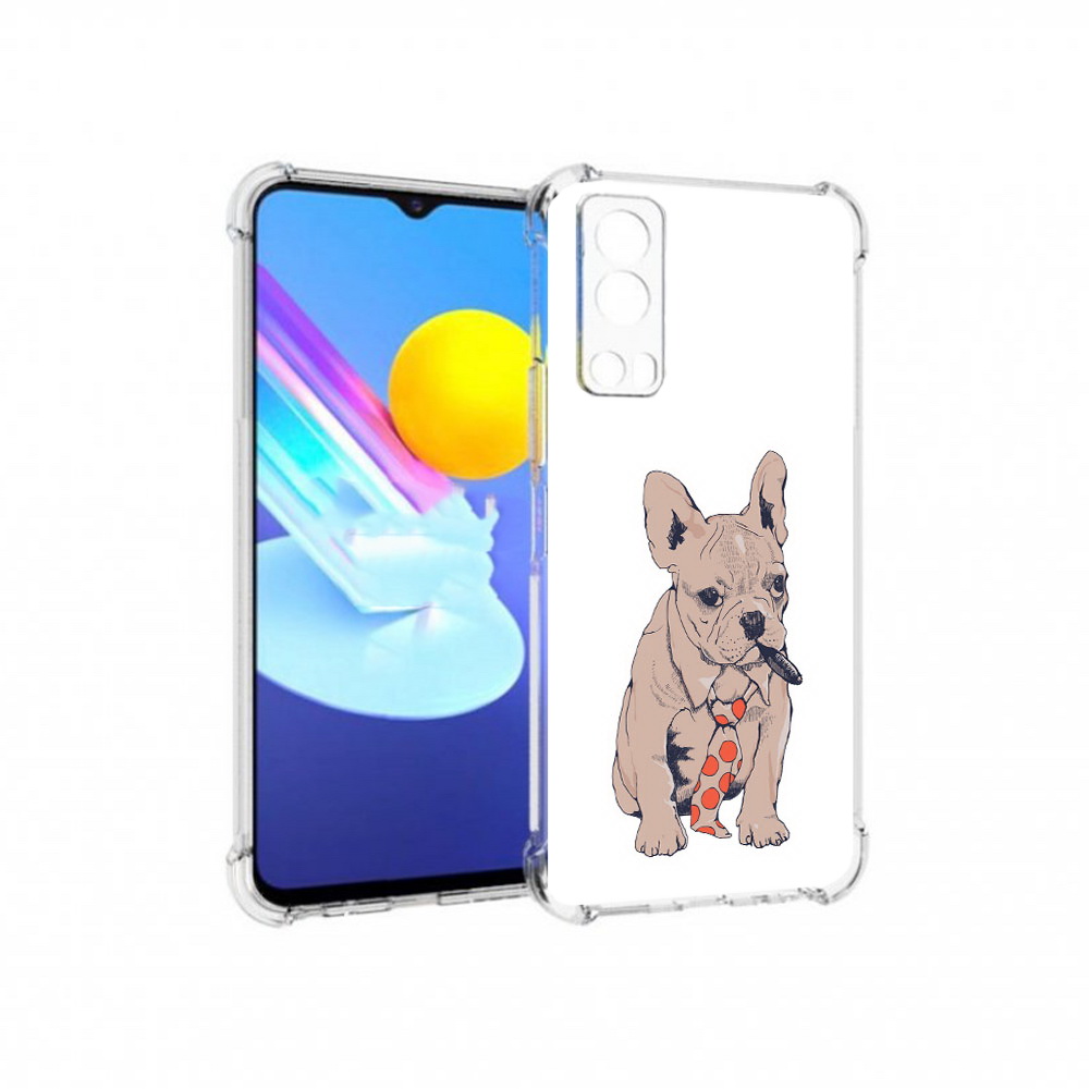 

Чехол MyPads Tocco для Vivo Z3 бульдог с сигарой (PT226973.411.250), Прозрачный, Tocco