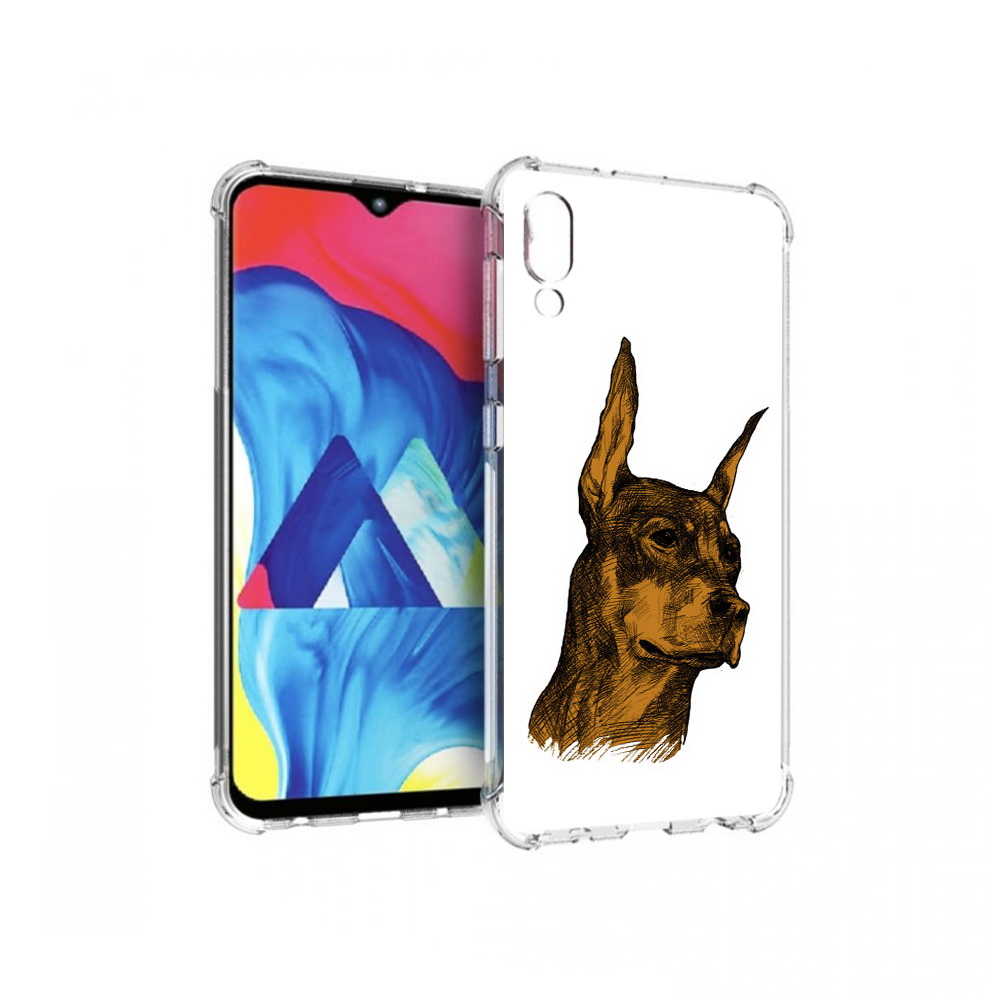 

Чехол MyPads Tocco для Samsung Galaxy M10 скетч доберман (PT128878.532.605), Прозрачный, Tocco