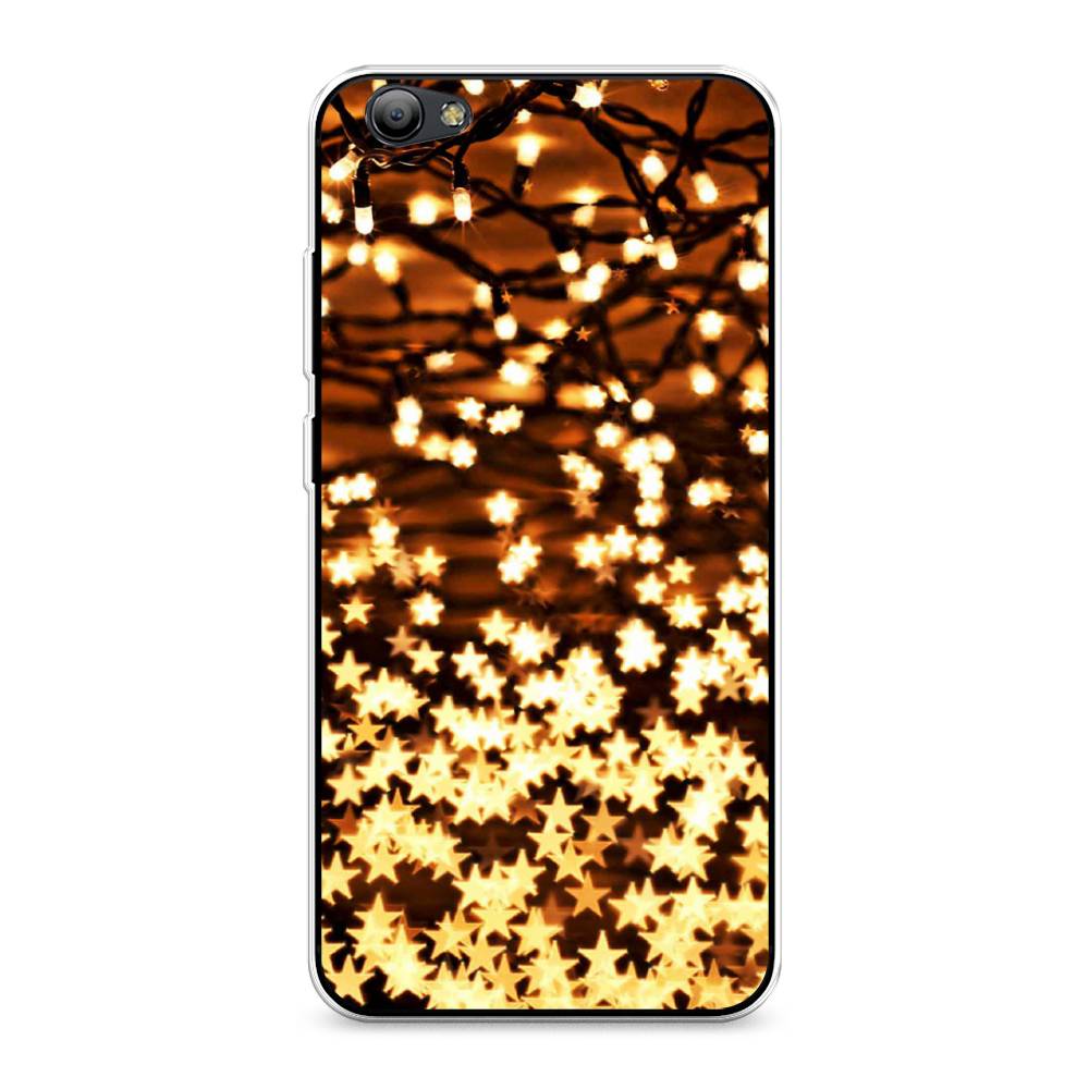 

Чехол на Vivo Y65 "Новогодняя гирлянда", Золотистый, 260550-5