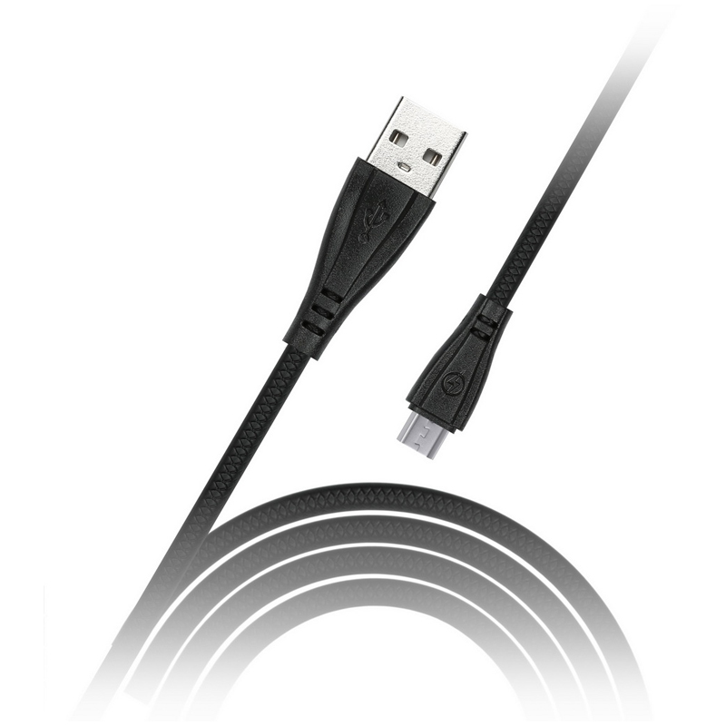 Кабель Smartbuy iK-12RG USB2.0 (A) - microUSB (B), 2A output, 1м, черный