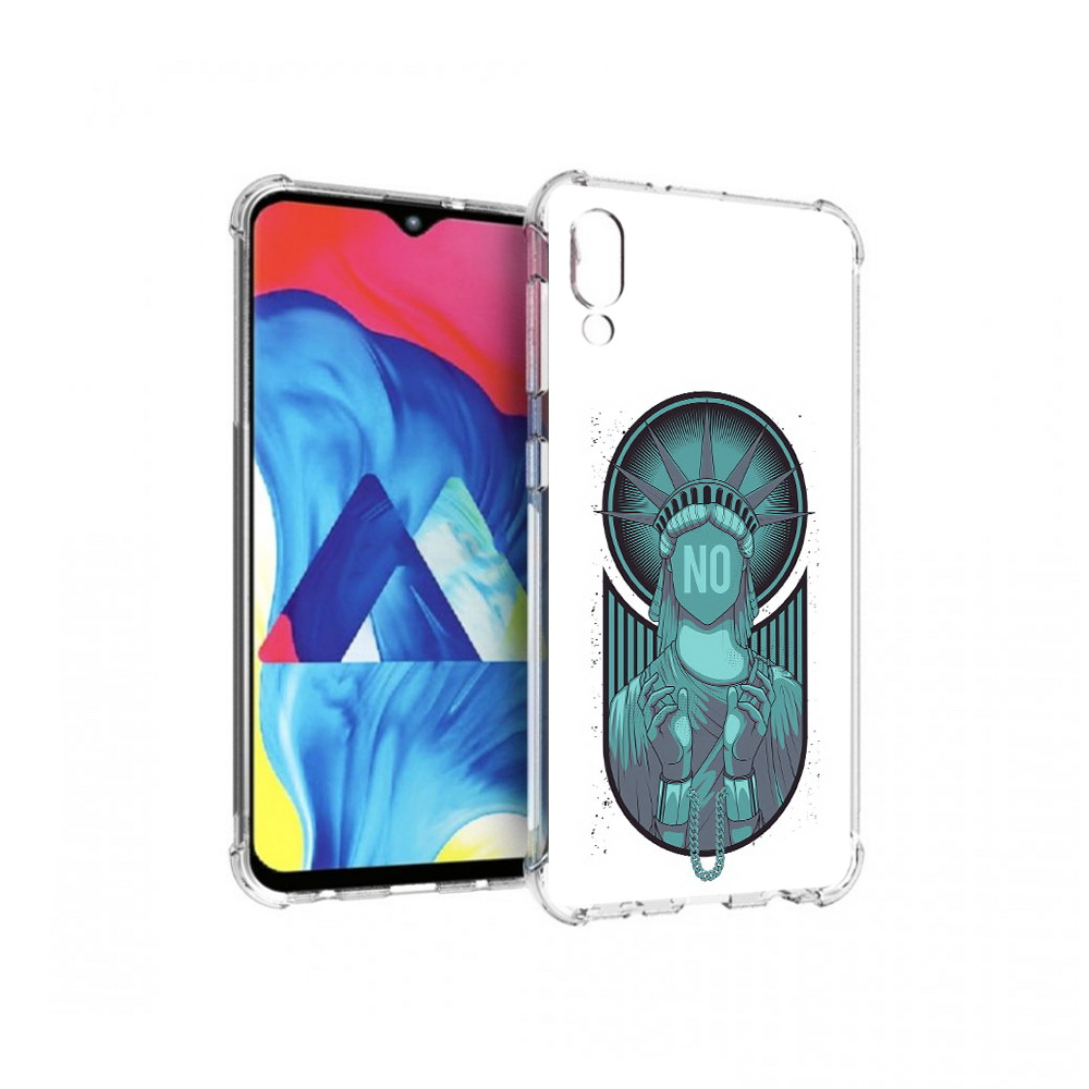 Чехол MyPads Tocco для Samsung Galaxy M10 статуя свободы зеленый (PT128878.532.623)