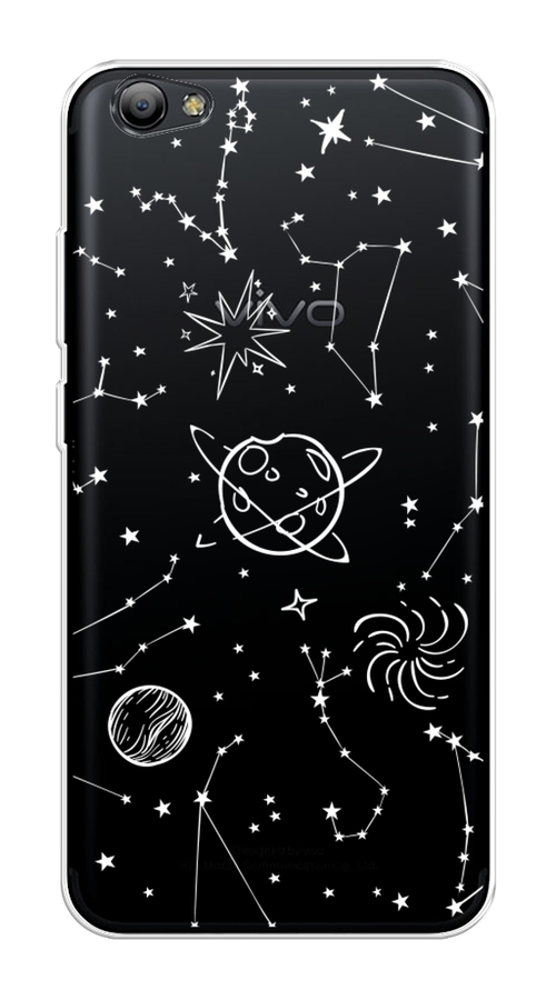 

Чехол на Vivo Y65 "Планеты в космосе", Белый, 260550-2