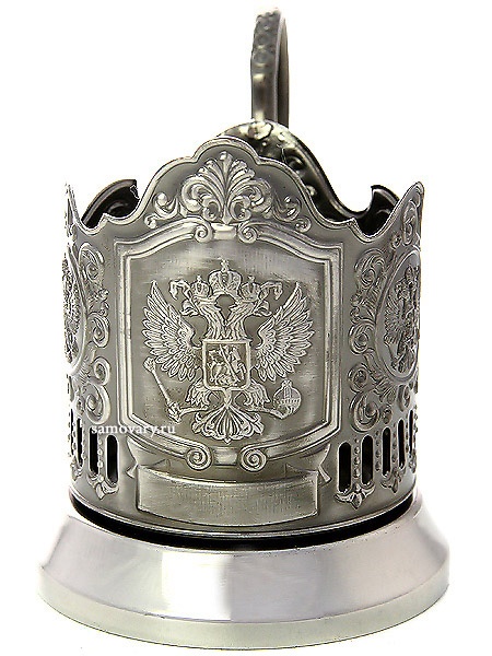 

Никелированный подстаканник "Герб" Кольчугино, Серебристый