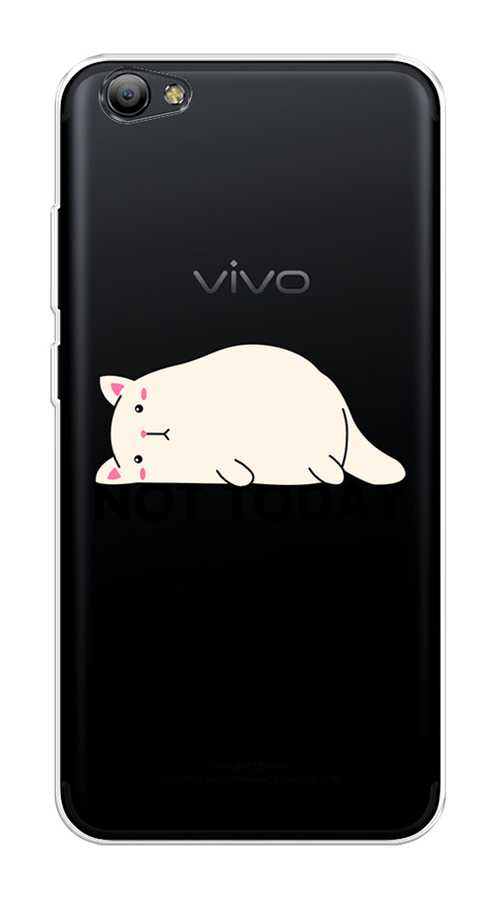 

Чехол на Vivo Y65 "Cat not today", Белый;розовый;черный, 260550-1