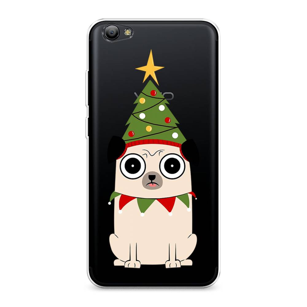 

Чехол на Vivo Y65 "Собачка с ёлочкой", Бежевый;красный;зеленый, 260550-1