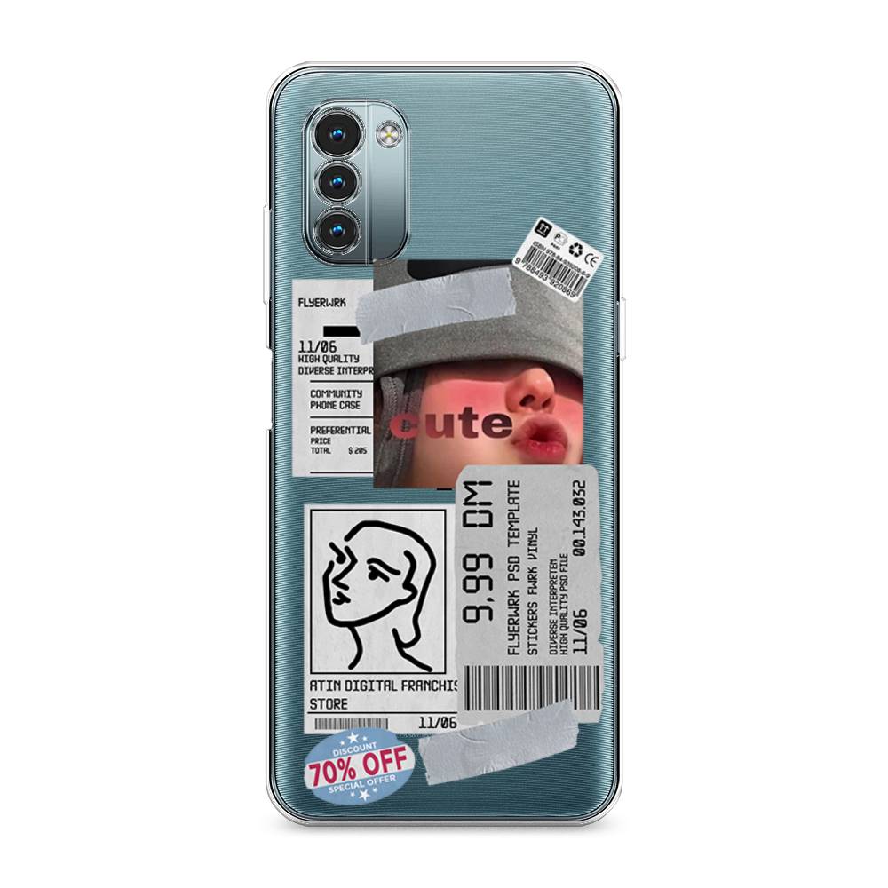

Чехол на Nokia G11"Cute girl collage", Розовый;серый;голубой, 125150-6