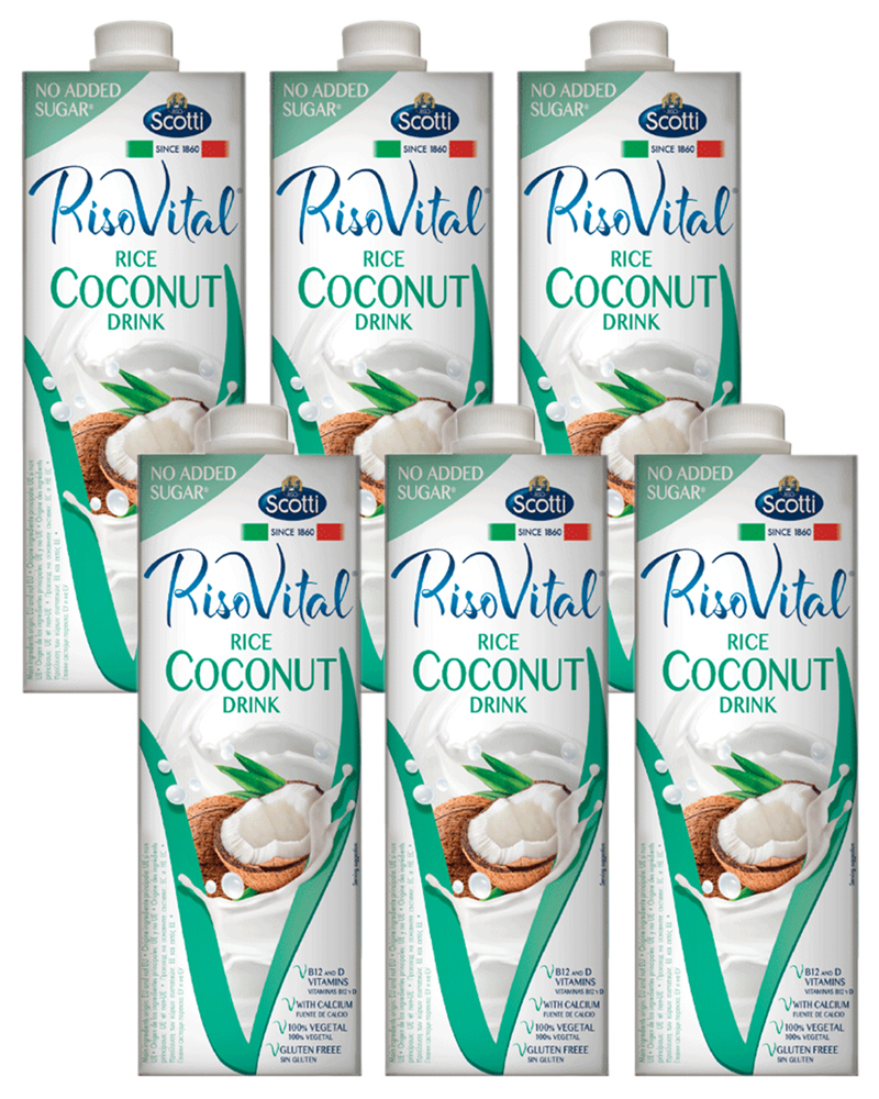 Рисово-кокосовый напиток Riso Scotti с кальцием Riso Vital 1 л. - 6 шт.