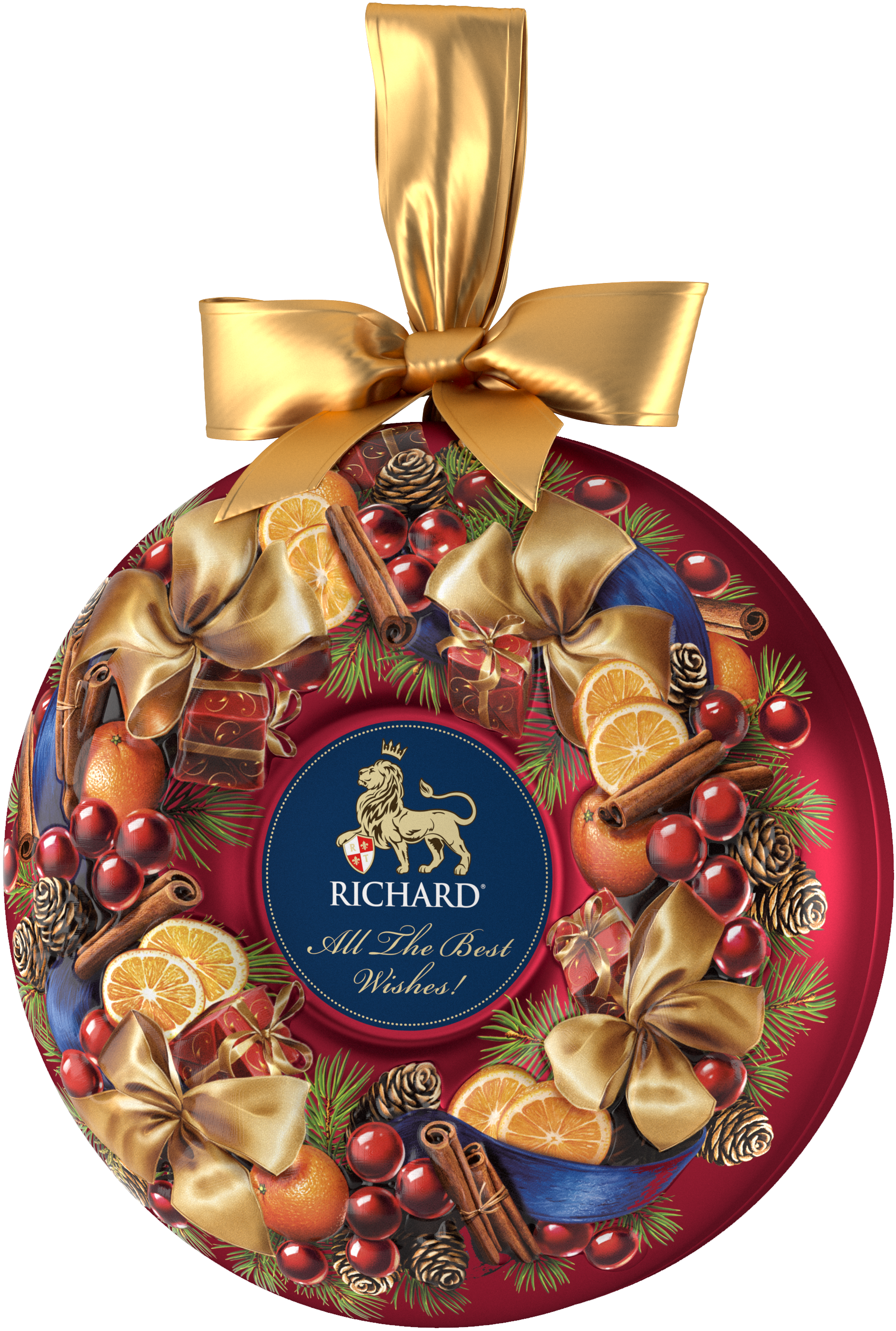 

Чай черный Richard "All The Best Wishes" сувенир на Новый год в жестяной банке 80г, 1