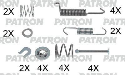 Комплект монтажный тормозных колодок PATRON psrk0244