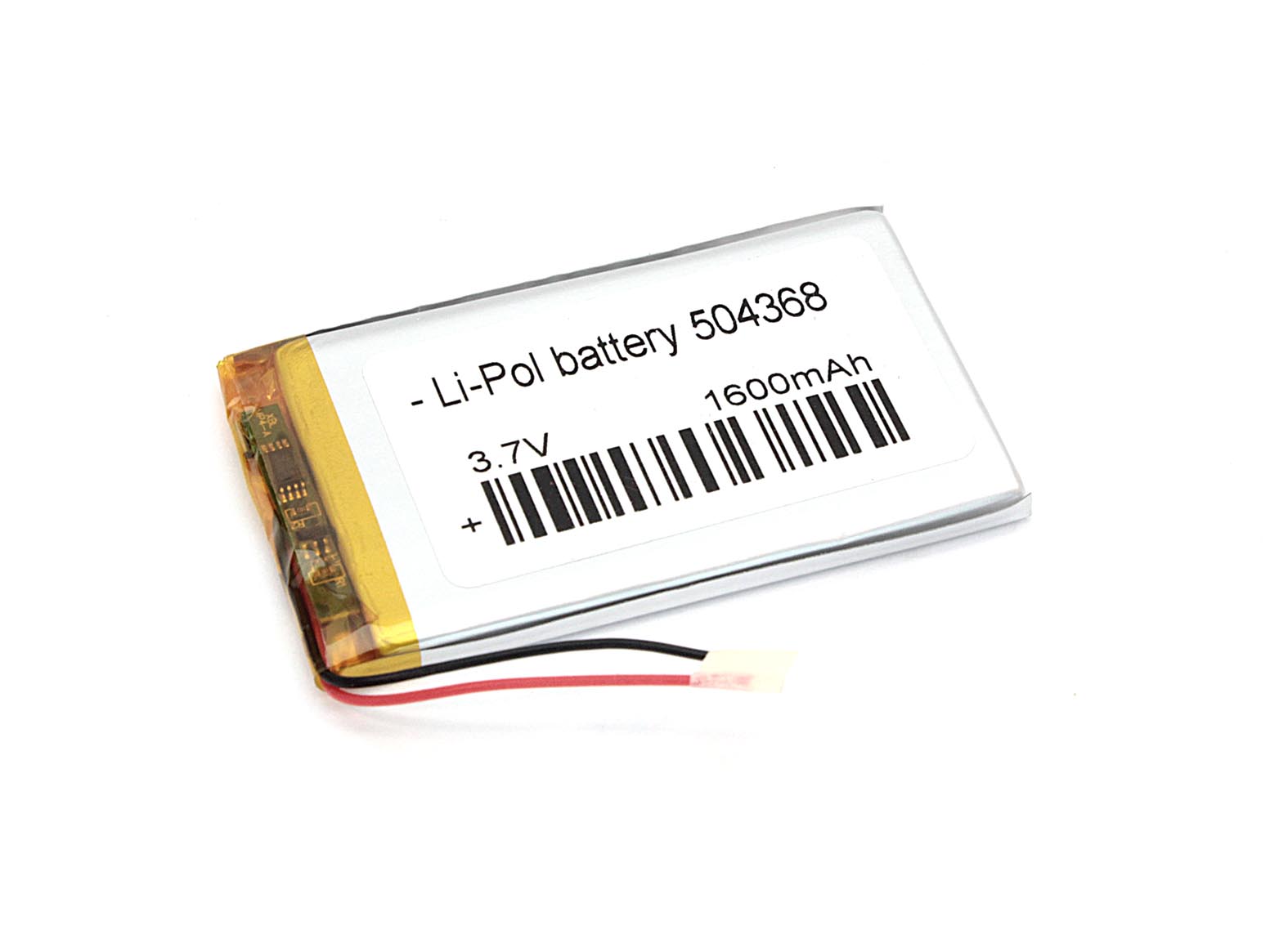 

Аккумуляторная батарея OEM Li-Pol 5*43*68мм 2pin 3.7V/1600mAh