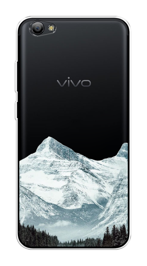 

Чехол на Vivo Y65 "Горы арт 1", Белый;зеленый, 260550-2