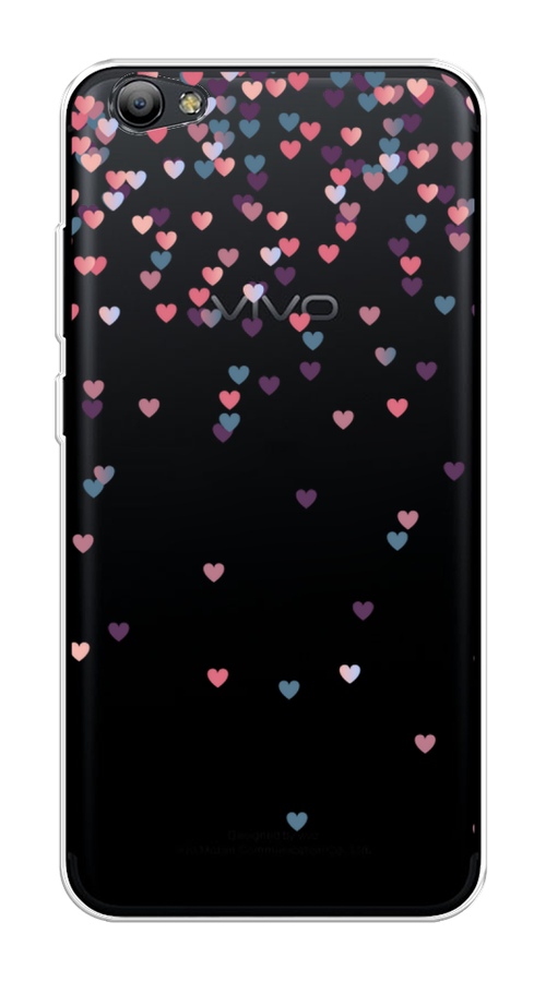 

Чехол на Vivo Y65 "Посыпка сердечки", Розовый;фиолетовый, 260550-3