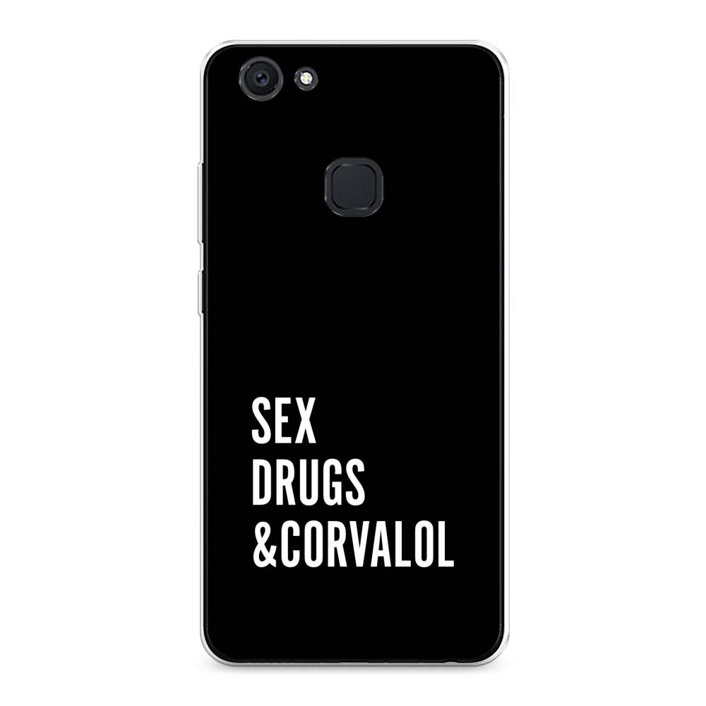 

Чехол для Vivo V7 Plus "Corvalol", Черный;серый;белый, 260750-6