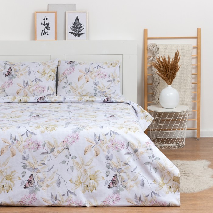 

Постельное бельё Евро LoveLife Spring butterflies: пододеяльник 200х217см+наволочка 50х70с