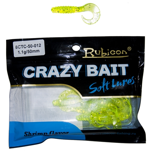 

Силиконовая приманка RUBICON Crazy Bait CTC 1.1g, 50mm, цвет 012 (12 шт), Желтый, Crazy Bait CTC