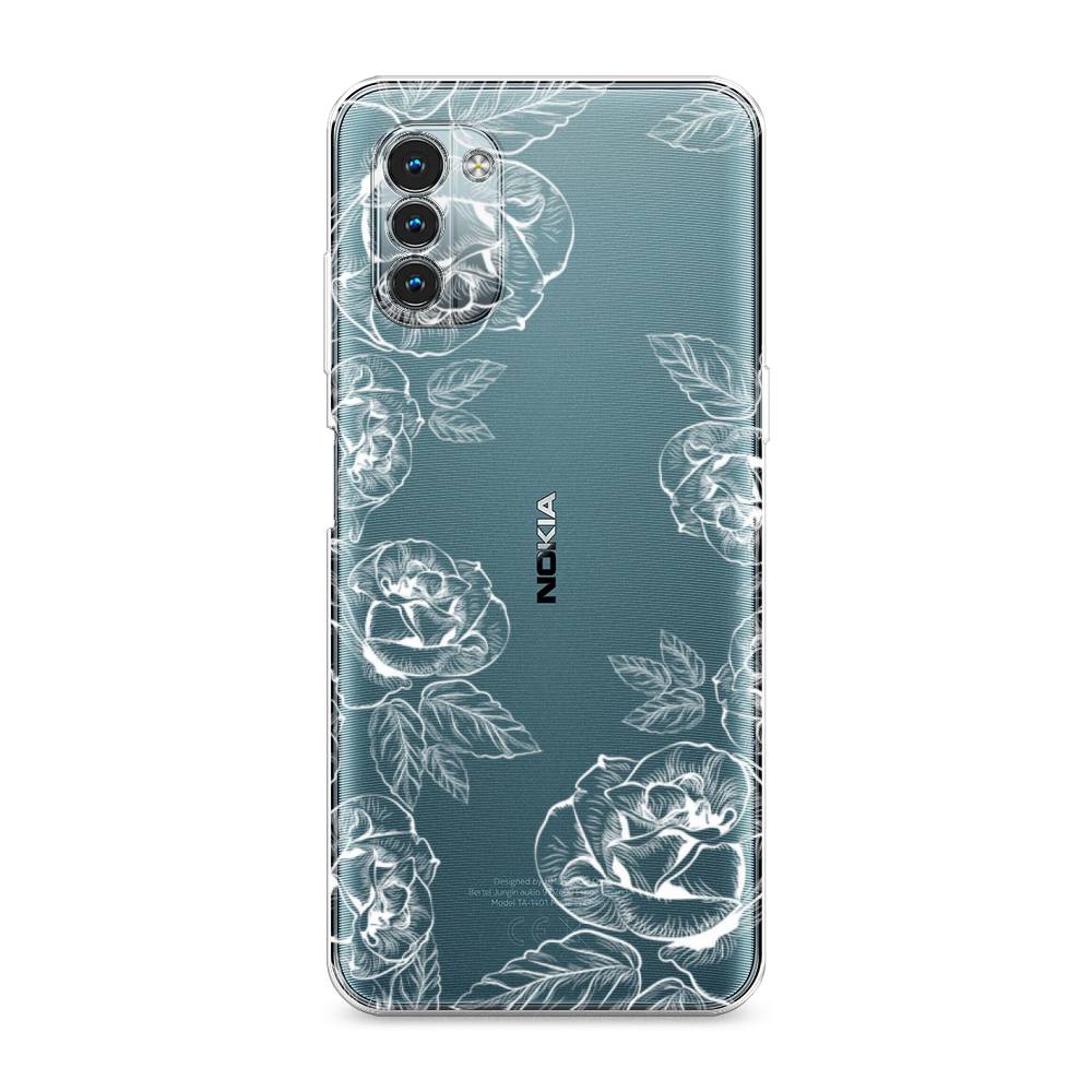 

Чехол на Nokia G11"Розы графика", Черный;серый, 125150-2