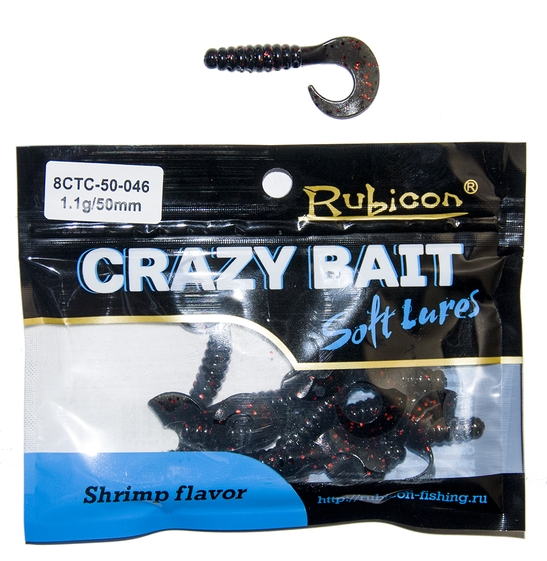 

Силиконовая приманка RUBICON Crazy Bait CTC 1.1g, 50mm, цвет 046 (12 шт), Черный, Crazy Bait CTC