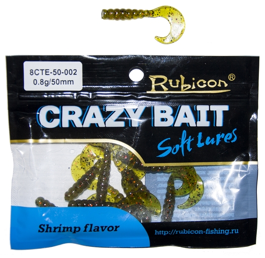 

Силиконовая приманка RUBICON Crazy Bait CTE 0.8g, 50mm, цвет 002 (12 шт), Желтый, Crazy Bait CTE