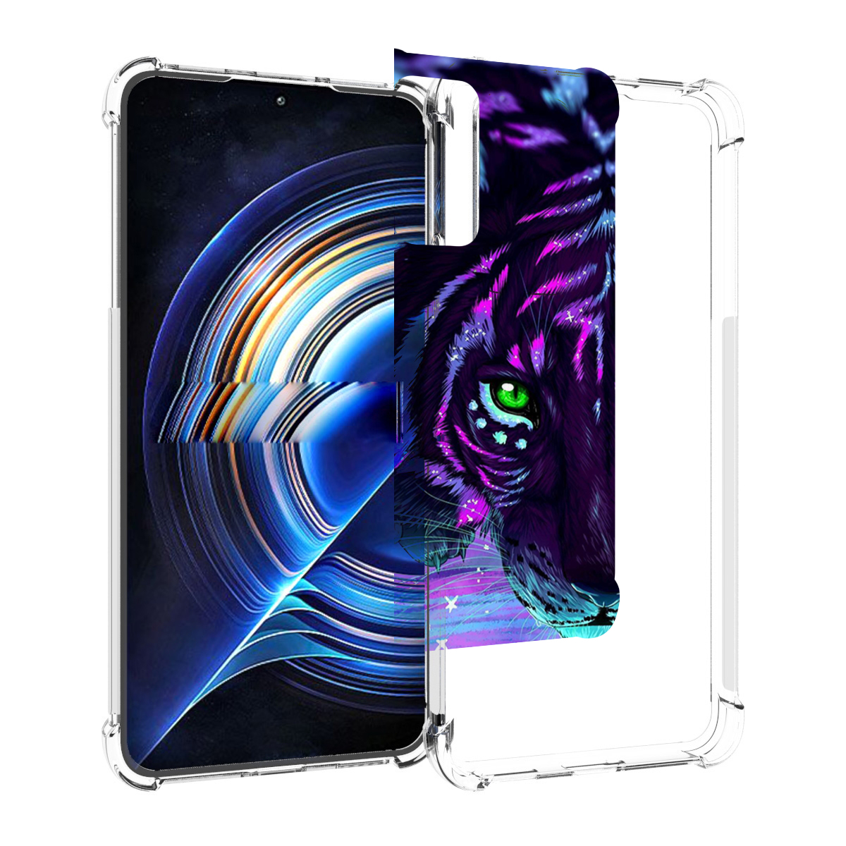 

Чехол MyPads Тигр-неон для Tecno Camon 19 Neo, Прозрачный, Tocco