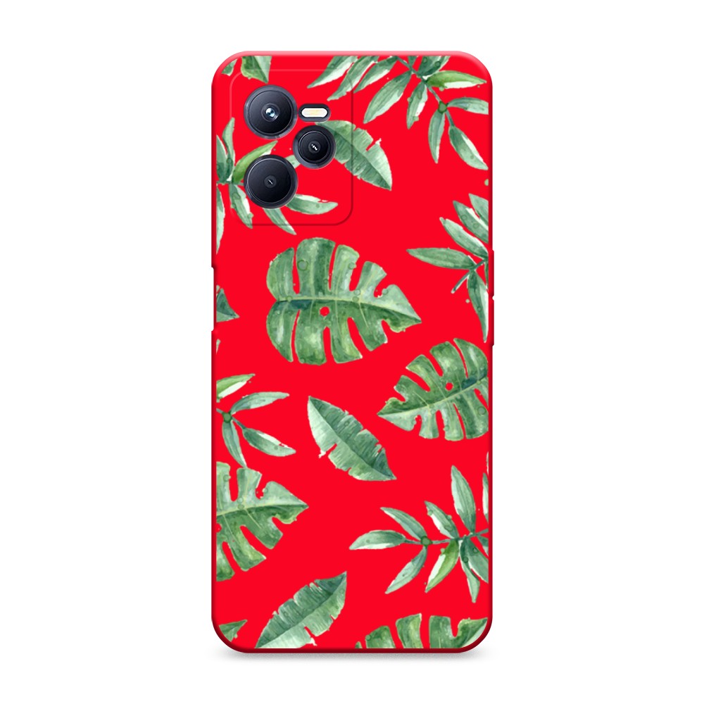 

Чехол Awog на Realme C35 "Нарисованные пальмовые листья"