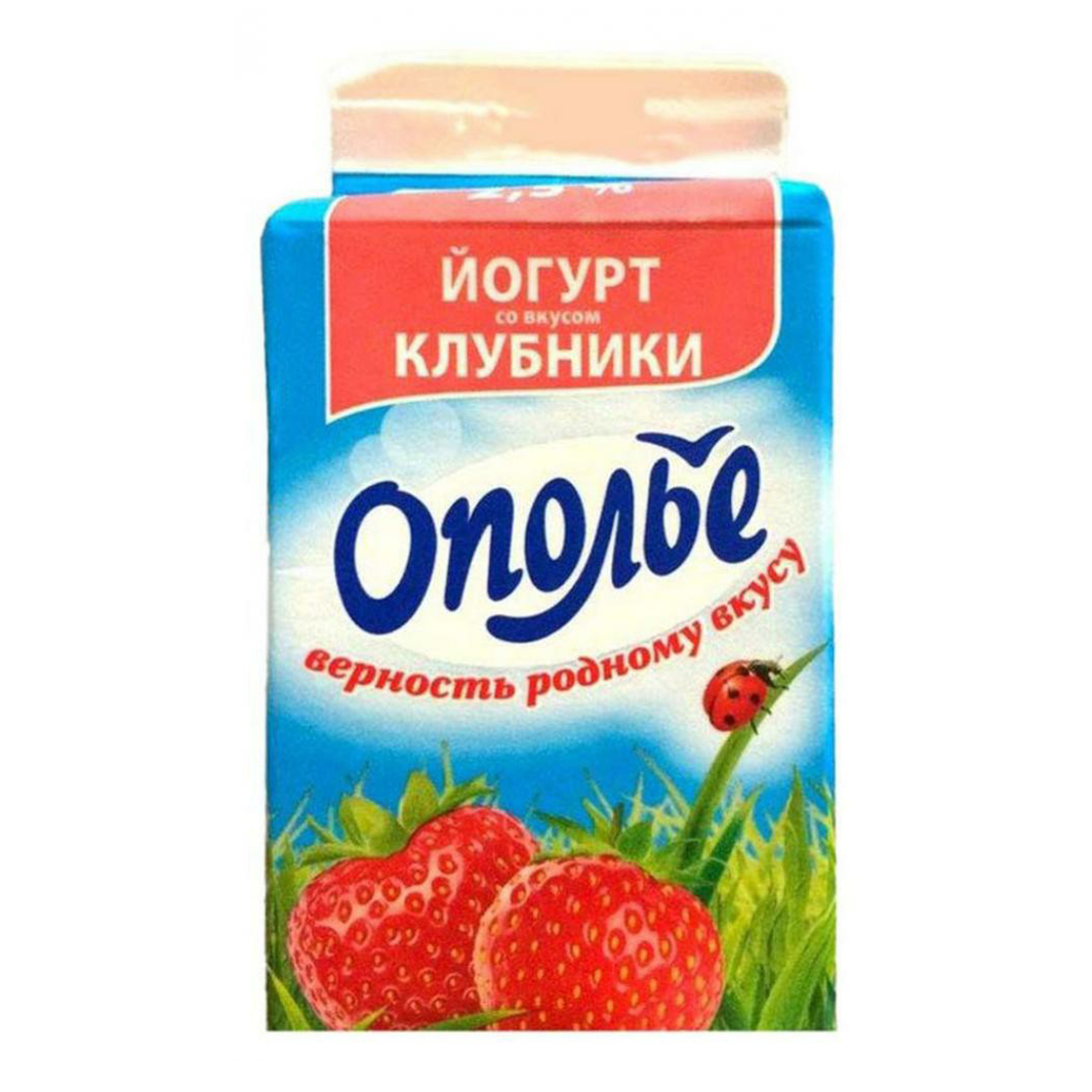 

Питьевой йогурт Ополье клубника 2,5% 500 г