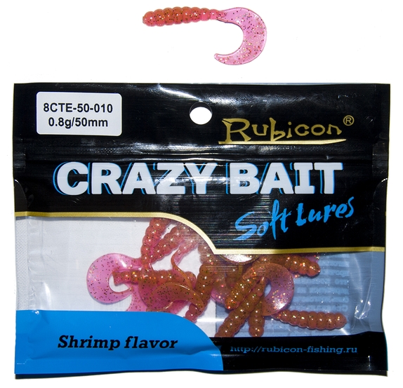 

Силиконовая приманка RUBICON Crazy Bait CTE 0.8g, 50mm, цвет 010 (12 шт), Оранжевый, Crazy Bait CTE
