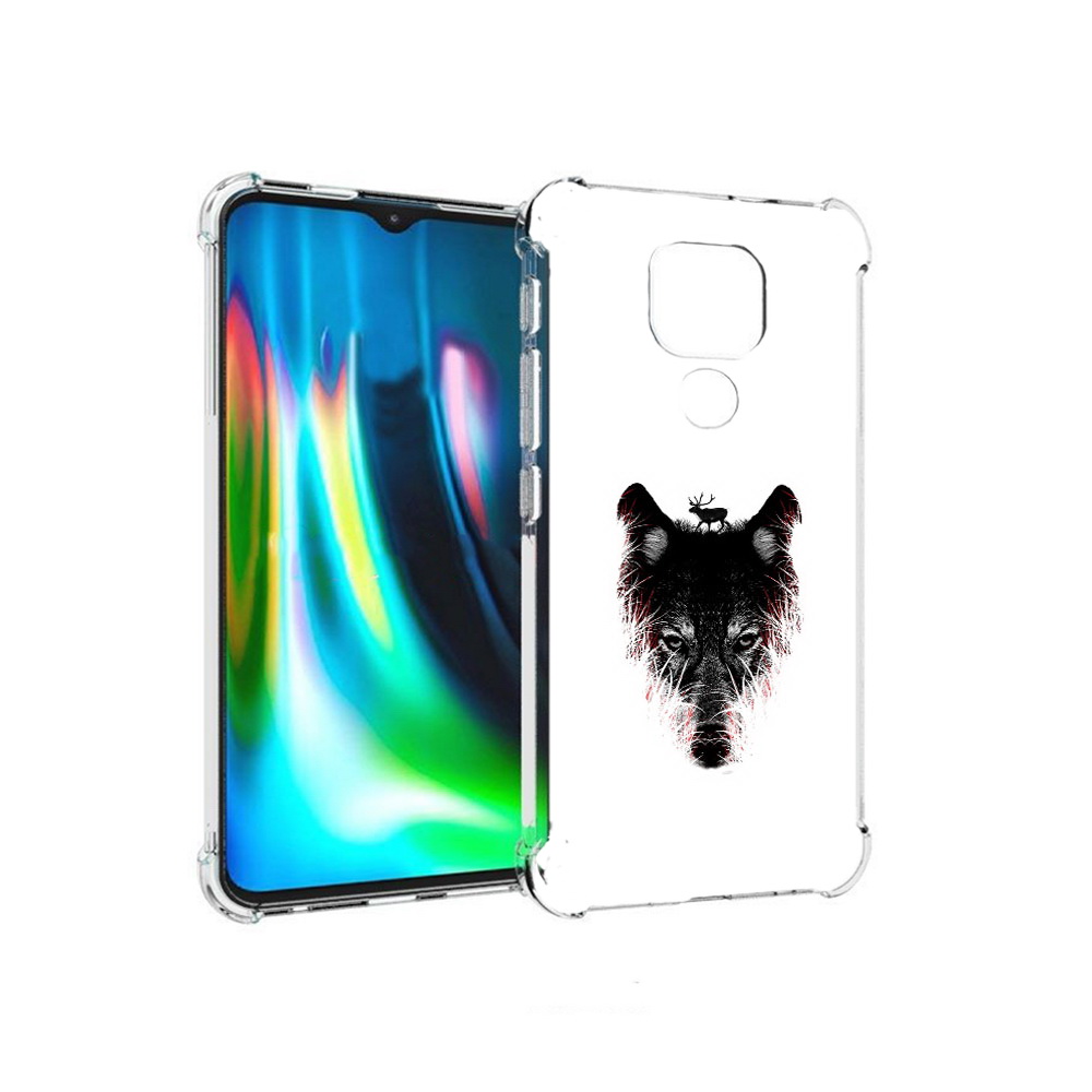 

Чехол MyPads Tocco для Motorola Moto E7 Plus волк в траве (PT155921.339.267), Прозрачный, Tocco