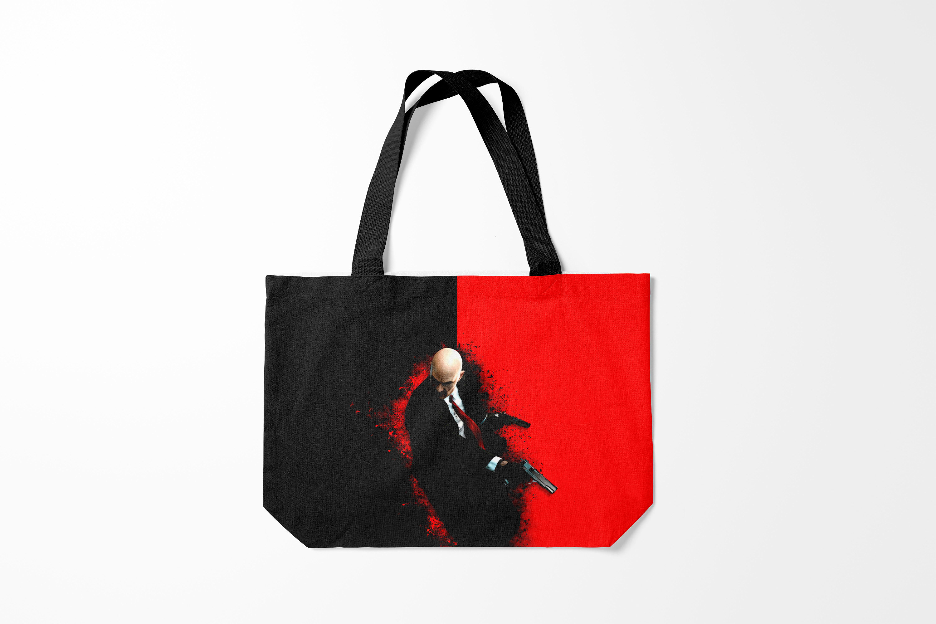 

Сумка шoппер унисекс Burnettie Hitman splash, черный; красный, Hitman splash